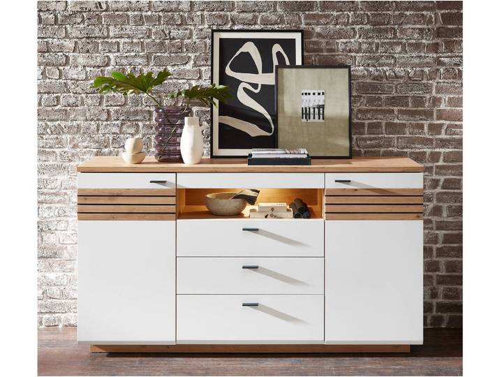 FABINA Sideboard, Material Dekorspanplatte, Artisan Eiche