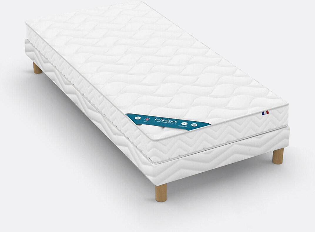 LA REDOUTE INTERIEURS Ensemble matelas mousse HD 28Kg, soutien très ferme, accueil moelleux + sommier