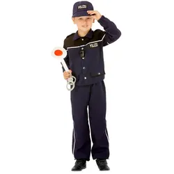 Polizei-Kostüm für Kinder, dunkelblau