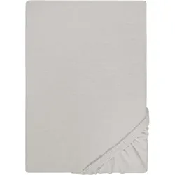 biberna Jersey Spannbetttuch 140-160x200cm - grau - 140-160x200cm