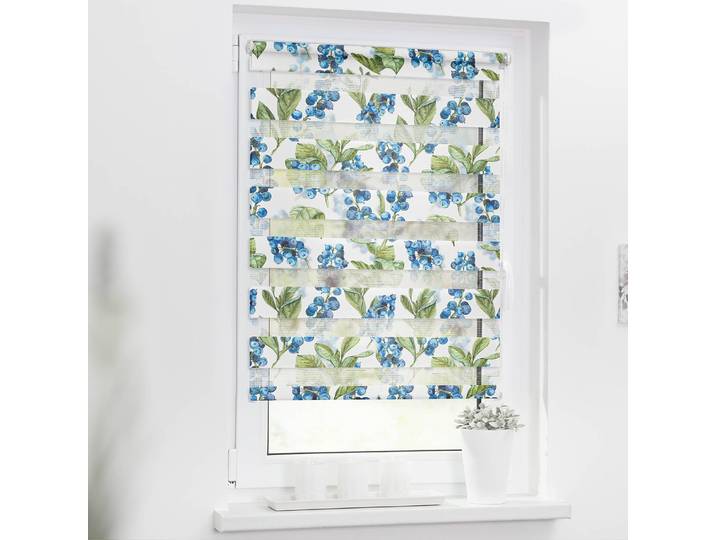 Klemmfix Duo Rollo Heidelbeere 80 x 150cm Blau