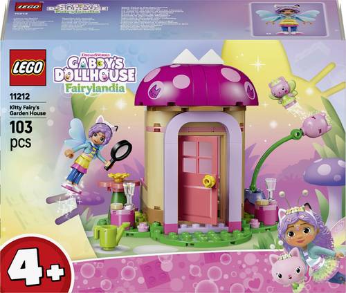 11212 LEGO Gabby's Dollhouse Kitty Fees Gartenhaus Bauset für Rollenspiele Spielzeug für Kinder ab 4 Jahren Set mit