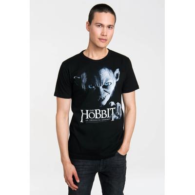 T-Shirt LOGOSHIRT "The Hobbit - Gollum", Herren, Gr. M, schwarz, 100% Baumwolle, bedruckt, normal, Rundhals, Shirts T-Shirt, mit coolem Print
