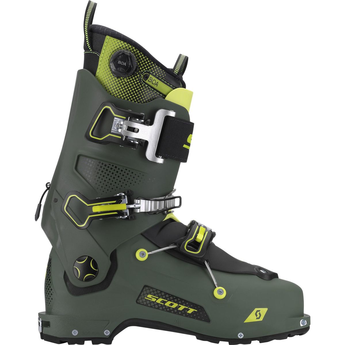 Scott Boot Freeguide Carbon military green/yellow (6819) 25 2779146819017