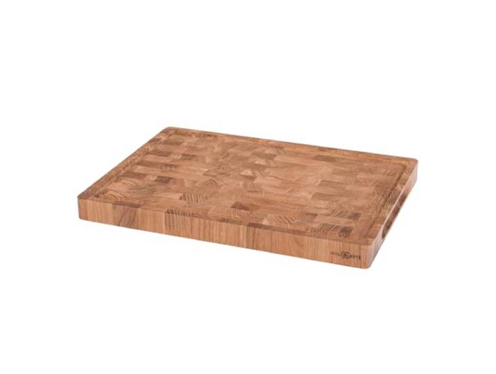 Stirnholz Schneidebrett Eiche Holz 40 x 30 x 3 cm Holz-Leute