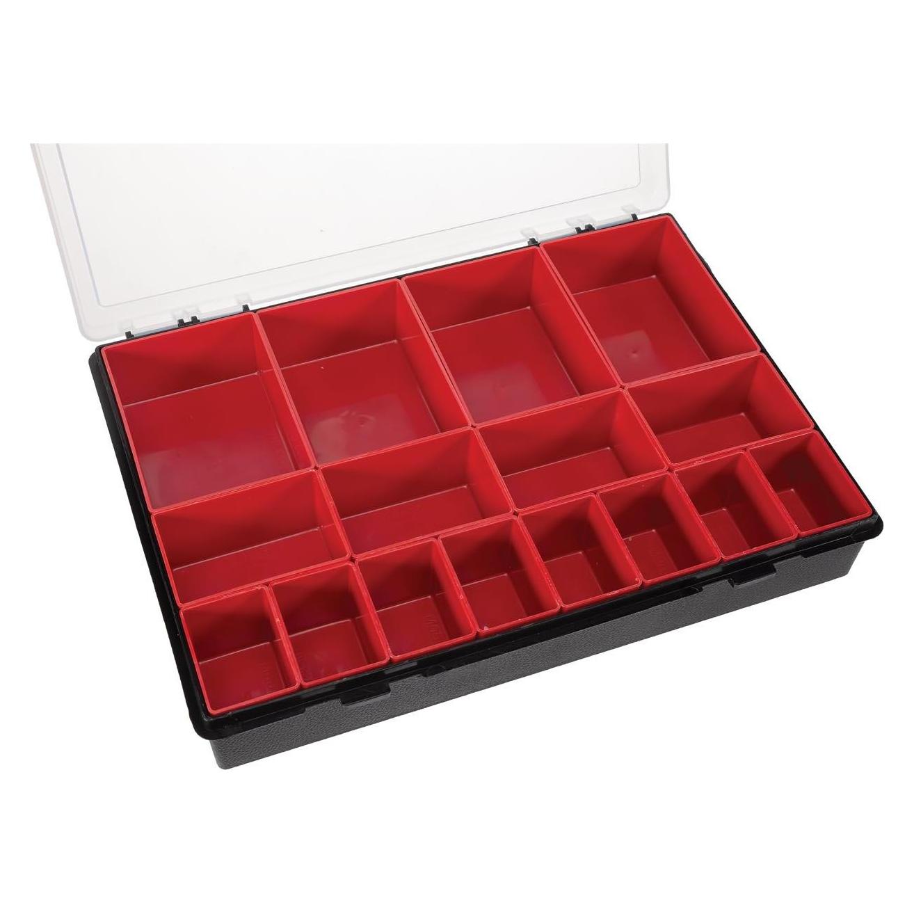 Velleman - Sortimentskasten - 330 x 247 x 54 mm - 16 Herausnehmbare Fächer (TG35005)