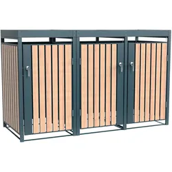 Tchibo - Mülltonnenbox mit Blumenkasten - 200x84x125cm - anthrazit -