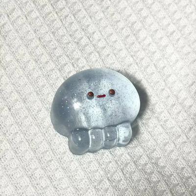 Uplifted Finds Premium Kawaii Stretchy Jellyfish Squishy Toy Soft Elastic TPR Ocean Theme Stress Relief Desk Display blue