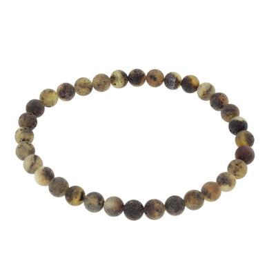 Armband OSTSEE-SCHMUCK "Ostsee-Schmuck Armband Kugel 6 mm Armband Kugel 6 mm", schwarz, Armbänder, Damen, 19cm, Bernstein, Armband