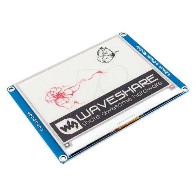 WaveShare Entwicklungskarten - ePaper-Display, 4,2", schwarz/weiss/rot (DEBO EPA 4.2 RD-0614961951006)
