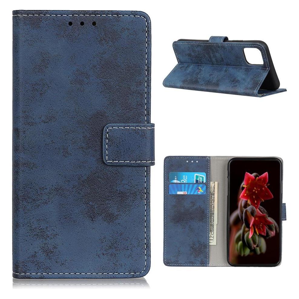 Cover-Discount Xiaomi Mi 11 - Vintage Etui Wildleder Optik dunkelblau (Xiaomi Mi 11) (101909432C)