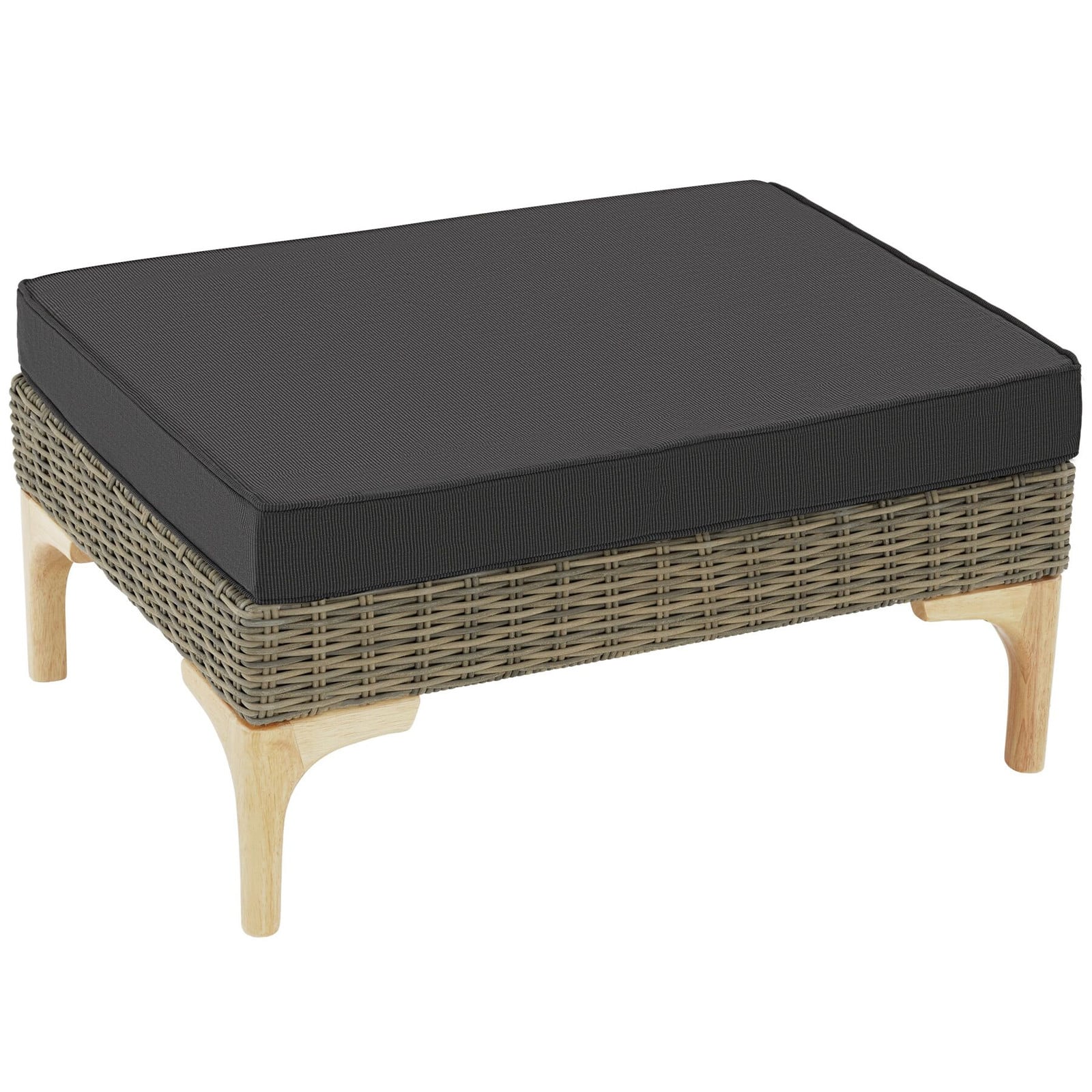 TecTake Bellaria Rotanlounge met aluminium frame in natuur voor tuin, terras of balkon