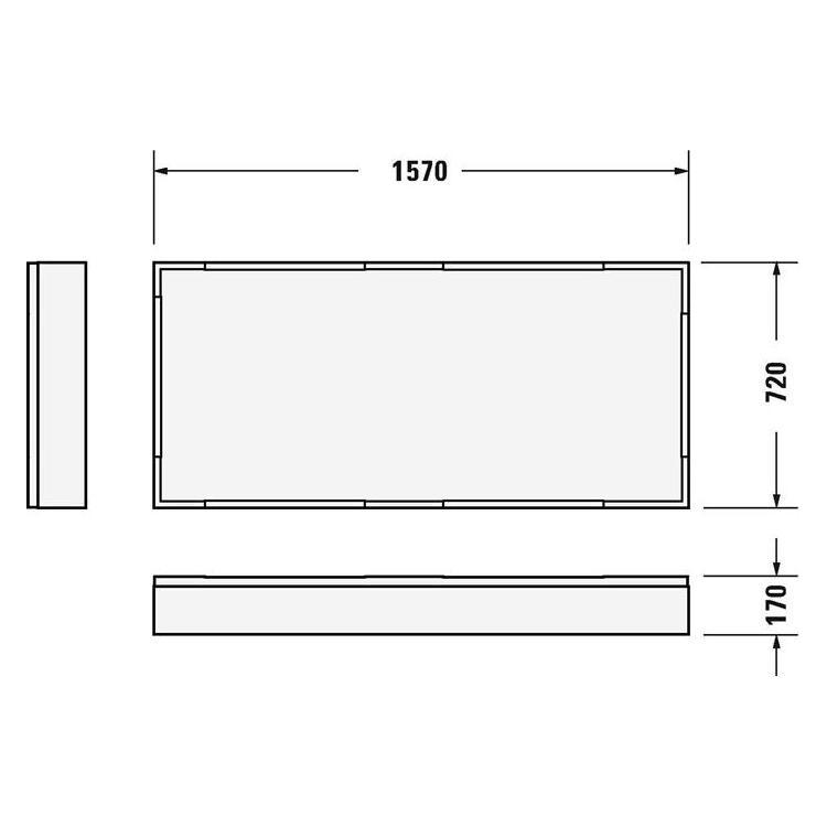 Duravit Wannenträger D-CODE für 720164, 1600x750mm (157 cm, 157 cm) (792409000000000)