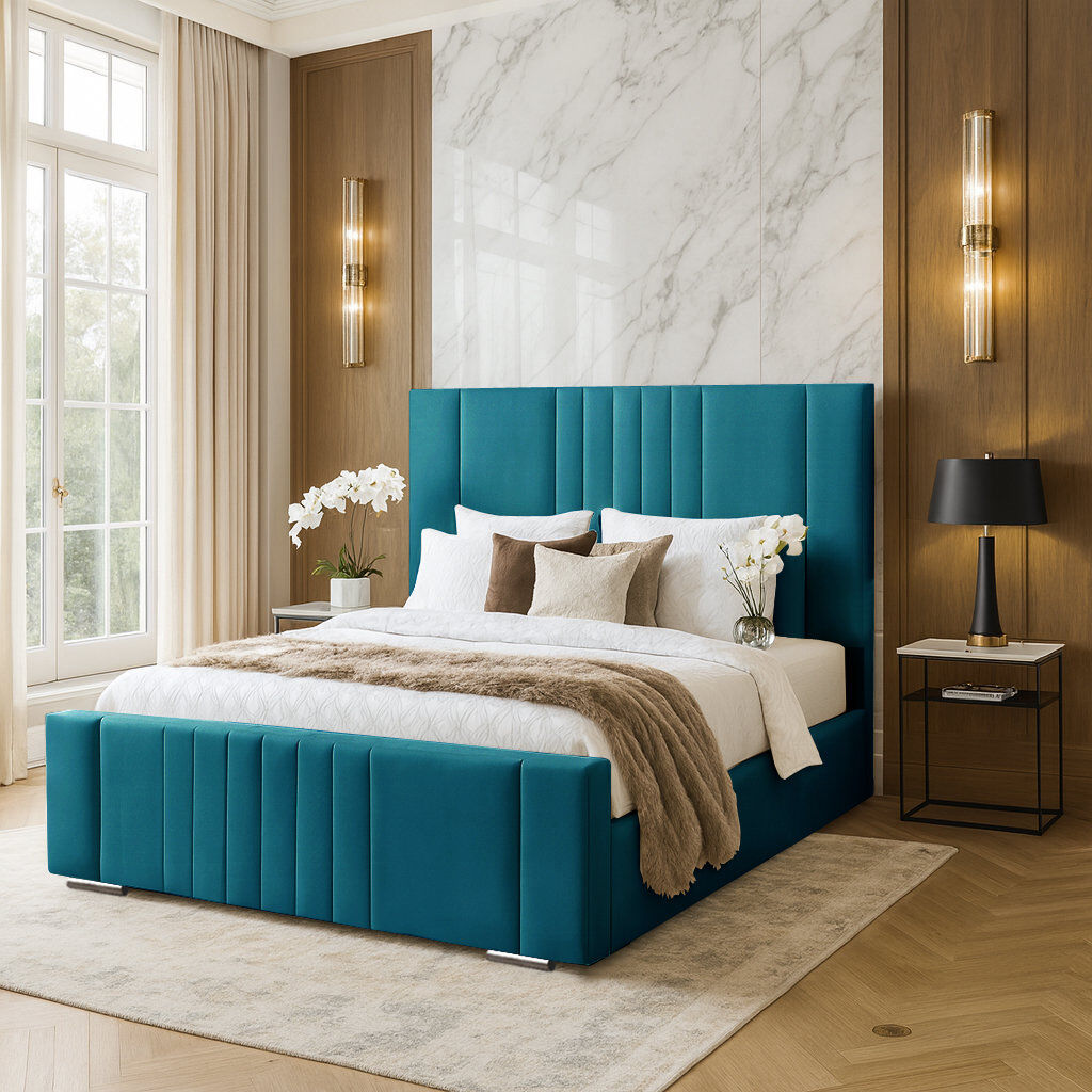 Latitude Run Agaro Upholstered Bed Mallard Double (4'6)