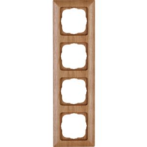 Kopp Steckdosenrahmen 306830062, Milano, 4-fach, Eiche Echtholz