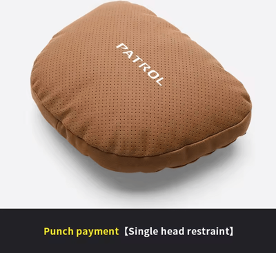 Uplift Curations PatrolComfort 5 Color Car Headrest & Lumbar Pillow Soft Neck & Waist Support Cushion For Nissan Patrol Interior orange