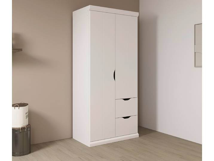 Kleiderschrank Frieda 91cm Weiß/Alpinweiß