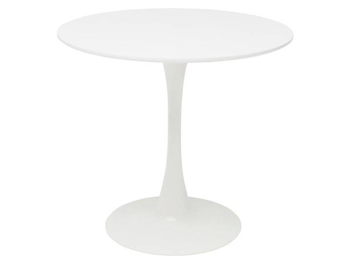 Kare-Design Esstisch, Weiß, rund, Säule, Bodenplatte, 80x74x80 cm, Esszimmer, Tische, Esstische, Esstische rund