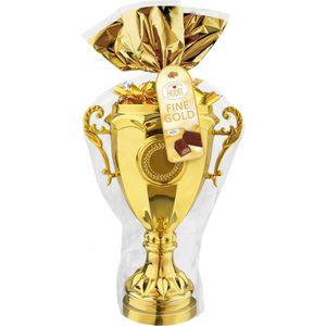 Heidel Geschenkset Gold-Pokal, Pokal mit Schokopralinen mit Pralinencremefüllung