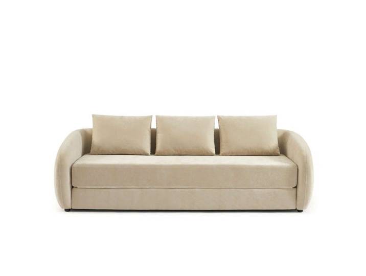 Canapé droit PAZ déplimousse 3 places tissu chenille beige