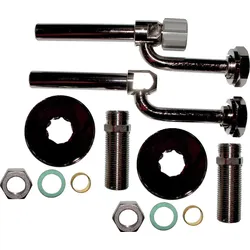 Anschlussteil Warm-/Kaltwasser 1/2" für Unterputzinstallation, verchromt