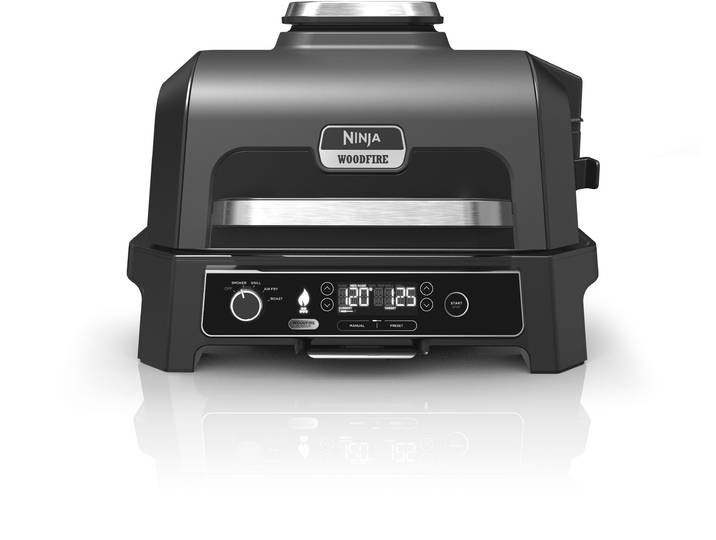Elektrogrill NINJA Woodfire OG850EU , schwarz, B:57cm H:41cm T:51,22cm, Kontaktgrill_Standgrill_Tischgrill_Teppanyakigrill, Elektrogrill, Outdoor Grill, Smoker und Heißluft-Fritteuse