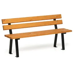 Gartenbank WOODY mit Rückenlehne, 1500 mm, Limba