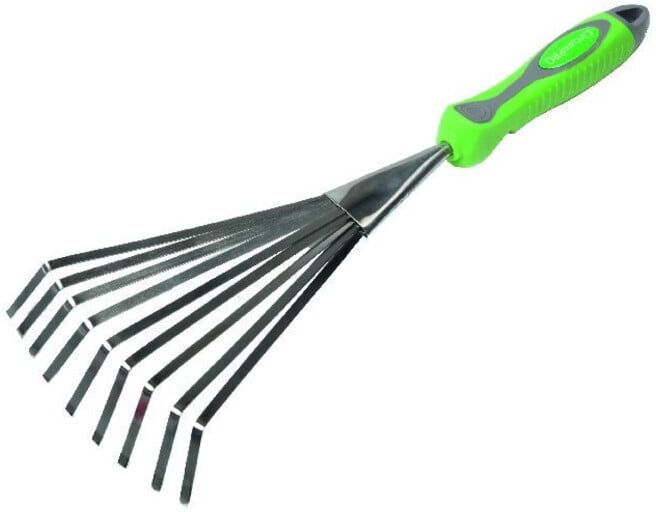 floraworld Balai éventail en acier inoxydable, poignée ergonomique (018983)