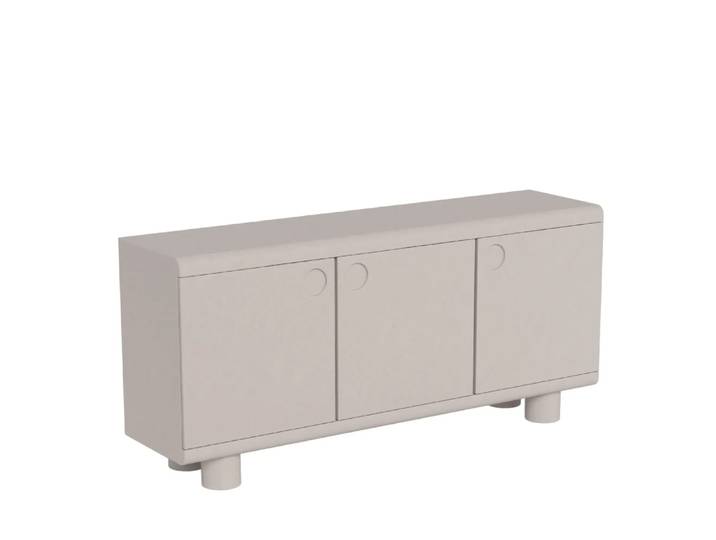 Buffet bas design 3 portes gris l160