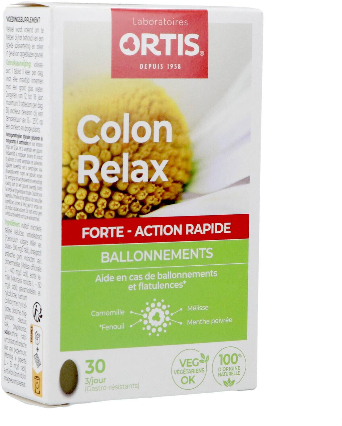Ortis Colon Relax Forte 30 Comprimés