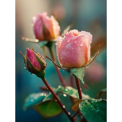 CALVENDO Puzzle Rosenknospen mit Tautropfen | 1000 Teile Lege-Größe 64x48cm Foto-Puzzle für glückliche Stunden, Sonstige von , Calvendo Puzzle