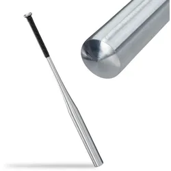 Relaxdays Baseballschläger Aluminium Schwarz,Silber