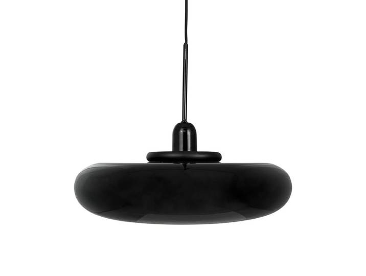 Suspension en métal noir et bois