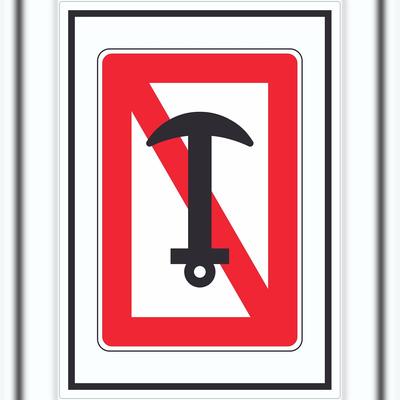 HB-Druck Ankern verboten Symbol Aufkleber A3 (297x420mm)