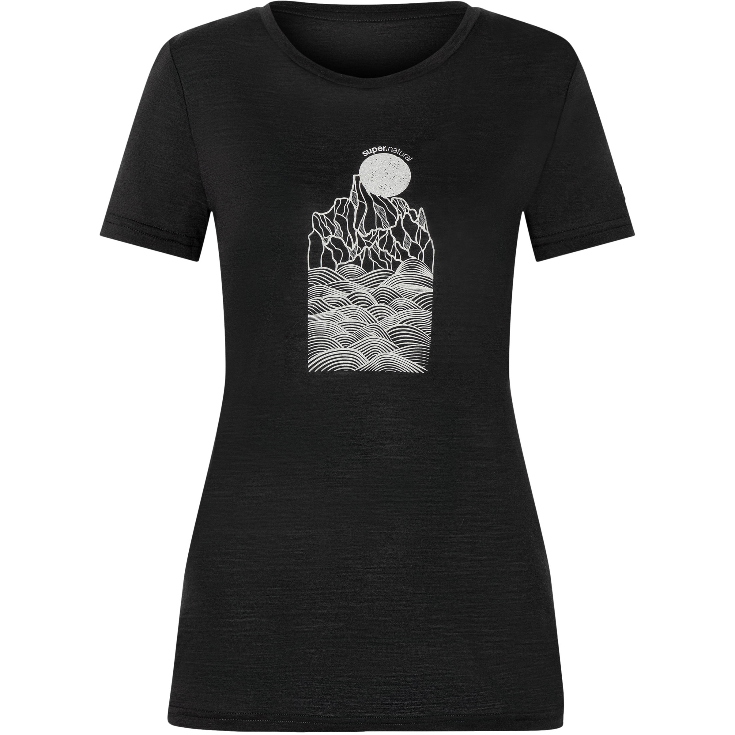 Super.Natural Preikestolen Cliffs Damen T-Shirts schwarz Größe L Trekking Hautfreundlich Merinowolle