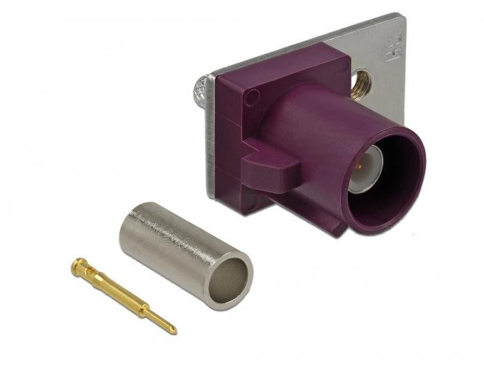 Delock 89744 FAKRA D connector in goud en bordeaux