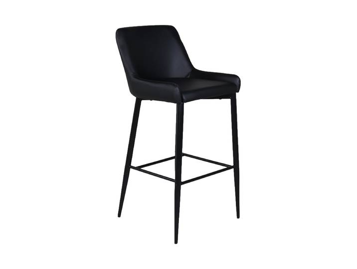 Design Barstuhl „Plaza“ Leder Schwarz VE DESIGN