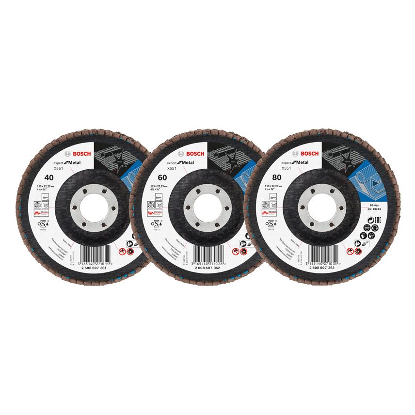 Bosch Professional Zubehör Fächerscheiben X551, 115 mm (061599764X)
