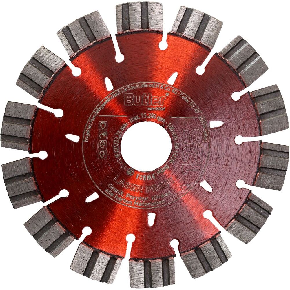 Diewe Butler macht's! Diamant-Trennscheibe Laser Profi, Bohrung: 22,23 mm, Ø 125 mm