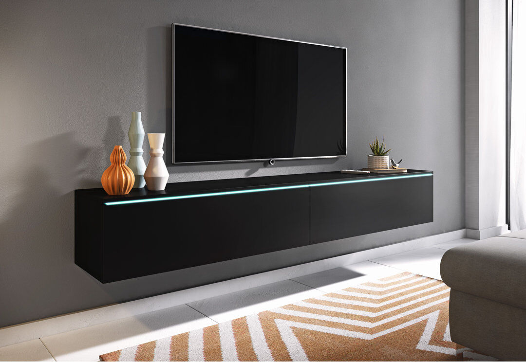 Zipcode Design Doyal TV Stand for TVs up to 78" Black 78"
