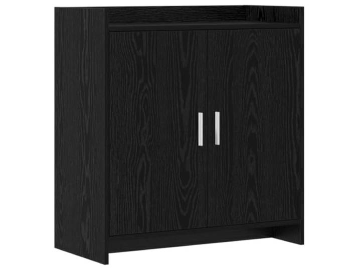 TEKGHUT Sideboard Schwarze Eiche 72 x 36 x 80 cm Holzwerkstoff Metallgriffe, rechteckige Form, robuster Holzwerkstoff, pflegeleicht, Esszimmer, Wohnzimmer, Flure