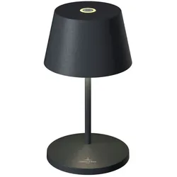 Villeroy & Boch Akku-Tischleuchte Seoul RC Alu, Eisen, Stahl Metall Schwarz pulverbeschichtet