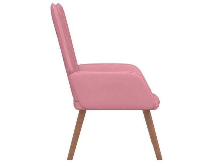 Fauteuil simple - Rose - Chaise de relaxation - Rose Velours 61.5x69x95.5 cm F7741