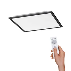 LED Panel, Rahmen schwarz, quadratisch, dimmbar, CCT, Fernbedienung, modern