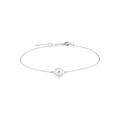 Armband LIEBESKIND BERLIN, silber (edelstahlfarben, kristallweiß, kristallweiß), Armbänder, Damen, 20cm, Edelstahl, glitzernd, glänzend, Armband, mit Zirkonia (synth.)