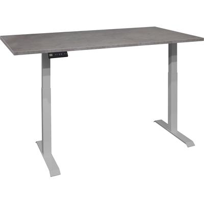 Schreibtisch MÄUSBACHER "Big System Office", silber (silber, graphit, silber, graphit), B:120cm, Tische, Schreibtisch, Breite 120 cm, elektrisch höhenverstellbar