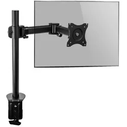 MonLines MTH001B Monitor Tischhalterung schwenkbar (Tisch, 27", 8 kg), Monitor Halterung, Schwarz