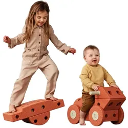 Modu Dreamer Kit - Zachte blokken- 33 onderdelen - Open Ended speelgoed - Speelgoed 1 -2-3 jaar - Burnt O (0.40 x 0.70 x 0.20 m)