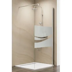 Schulte  ExpressPlus  Alexa  Style  2.0  Walk  In  1000  mm  -  mit  Glas  Dekor  "Liane  Quer"