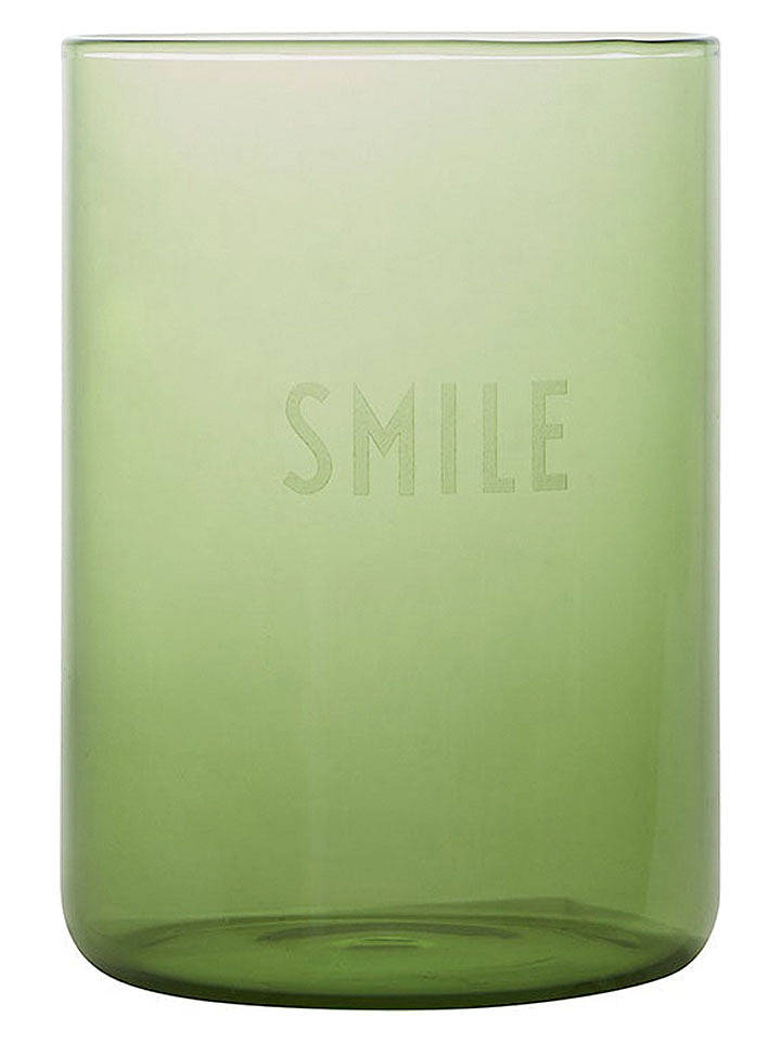 Design Letters Glas "Smile" in Grün - 350 ml - onesize